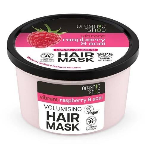 Organic Shop Vibrant Raspberry & Acai Volumising Hair Mask 250 ml