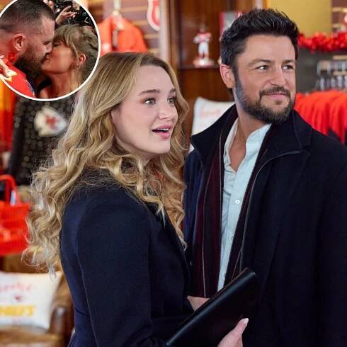 Hunter King Reveals There’s ‘Subtle Little Nods’ to Taylor Swift, Travis Kelce in ‘Holiday Touchdown’