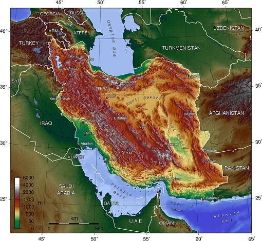 Soubor:Iran topo-fr.jpg – Wikipedie