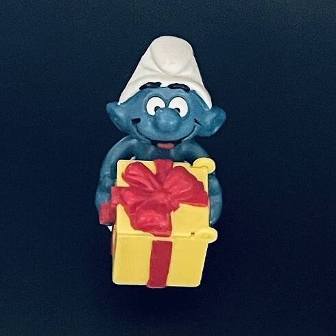 Smurfs Jokey Smurf Box Gargamel Head Vintage Super-Smurf Figure *READ