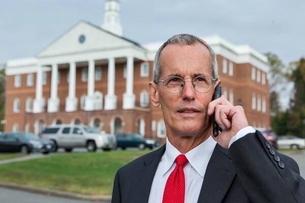 Attorney Bill Johnson at Gloucester Courthouse 