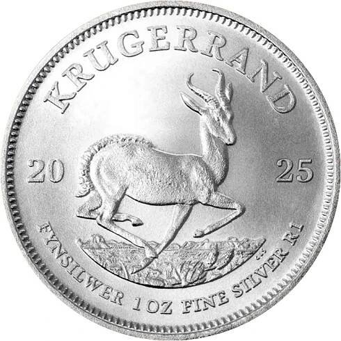 Přední strana Stříbrná investiční mince Krugerrand 1 Oz