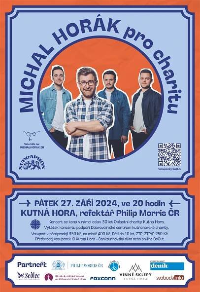 Pozvánka: Písničkář Michal Horák zve na koncert k výročí 30 let kutnohorské charity