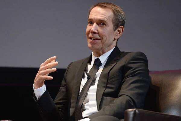 Artist Jeff Koons presents onstage at The Un-Private Collection: Jeff Koons and John Waters in Conversation at Orpheum Theatre on February 24, 2014 in Los Angeles, California.