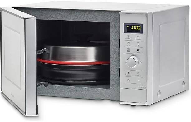 Panasonic NN-GD36 mikrovlnná trouba s grilem a Invertorem (23l, 1000W, 18 programů, Steam+ Pan dish, rychlé vaření, nastavení času), stříbrná - Značkový obchod Panasonic