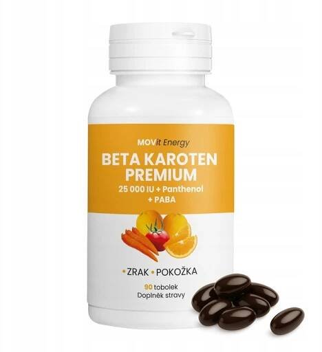MOVit Beta karoten 25000 IU + Panthenol + PABA 90 tobolek od 129 Kč - Heureka.cz