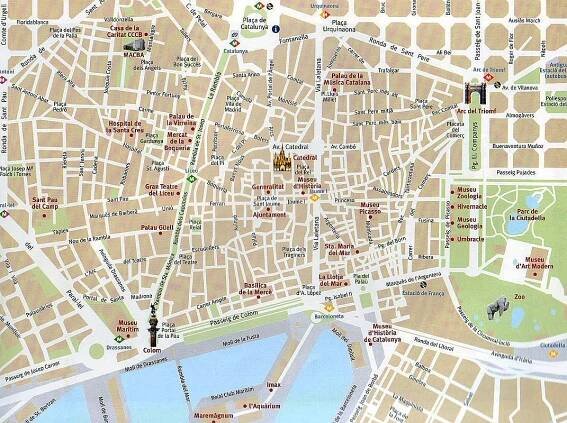 Barcelona Attractions Map PDF - FREE Printable Tourist Map Barcelona ...