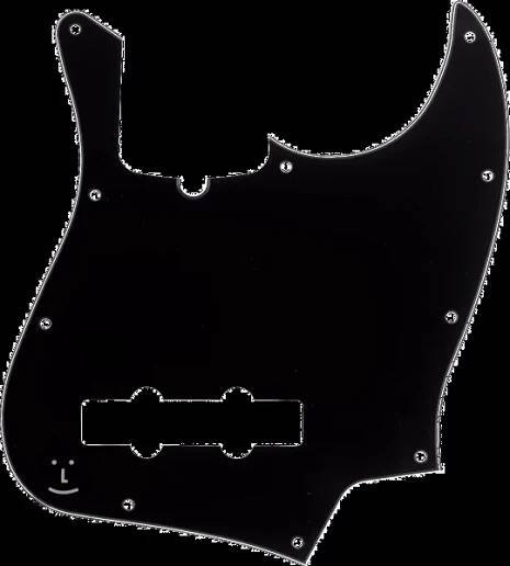 Kytary.cz - FENDER Pickguard, Jazz Bass, 10-Hole Mount (B/W/B), 3-Ply Pickguard