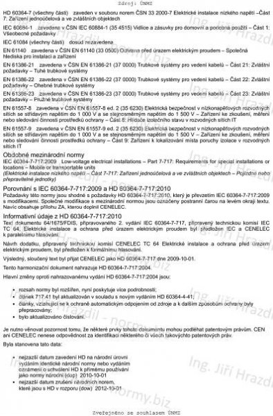 ČSN 33 2000-7-717 ed. 2 (332000) - Elektrické instalace nízkého napětí - Část 7-717: Zařízení jednoúčelová a ve zvláštních