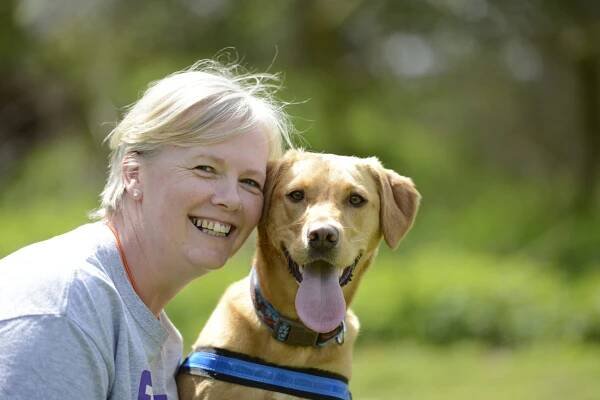 talking dogs scentwork founder Pam Mackinnon with labrador Cherry origins TDS