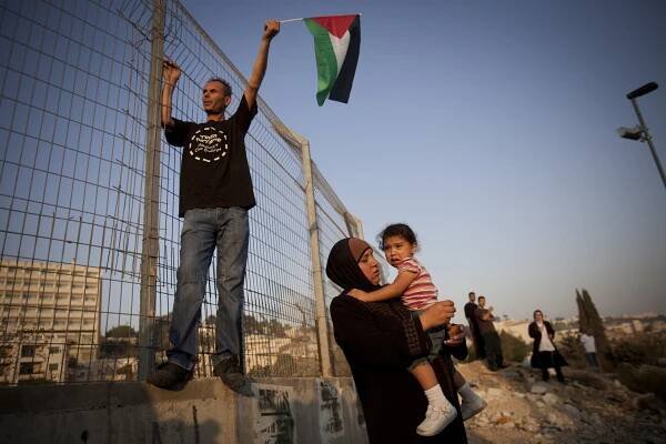 Protesta en contra de los asentamientos israelíes en Jerusalén del Este. Foto: Alejandro Saldívar