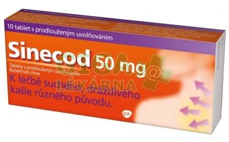 Sinecod 50mg 10 tablet - GigaLékárna.cz