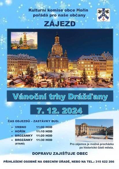 Aktuality - ZÁJEZD DRÁŽĎANY - Oficiální stránky Obce Hořín
