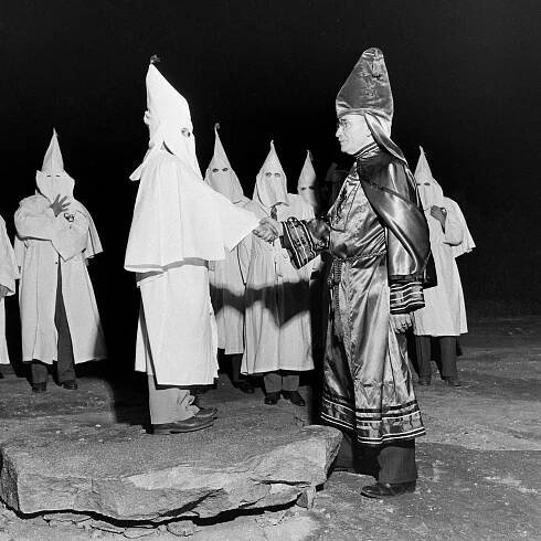 A Ku Klux Klan initiation ritual in Georgia, May 1946.