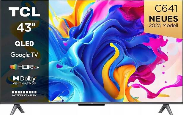 Televizor TCL 43C641 43" QLED 4K UHD HDR10+ Dolby Smart TV DVB-T2 HDMI 2.1