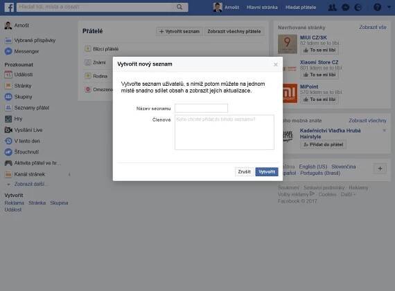 soukromi na facebooku facebook pratele seznamy