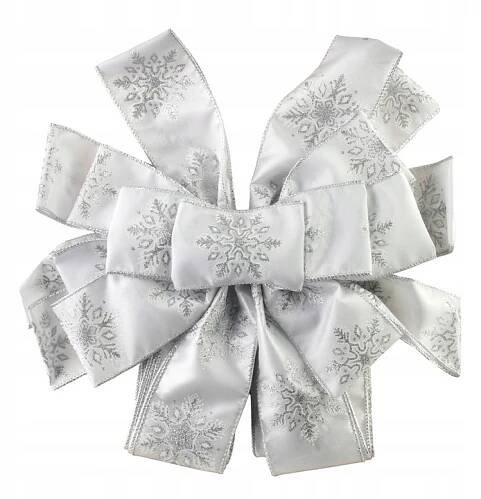 Mašle SANTA LILA 32x130 cm bílá se sněhovými vločkami
