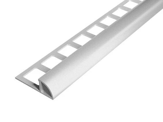 Stavební profil SP14/4 ukončovací lišta C ACARA, PREMIUM, hliník elox stříbro, 8 mm, 2,5 m