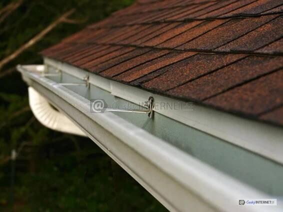 Fotografie: Střešní krytina a okap - detail. - ČESKÉSTAVBY.cz