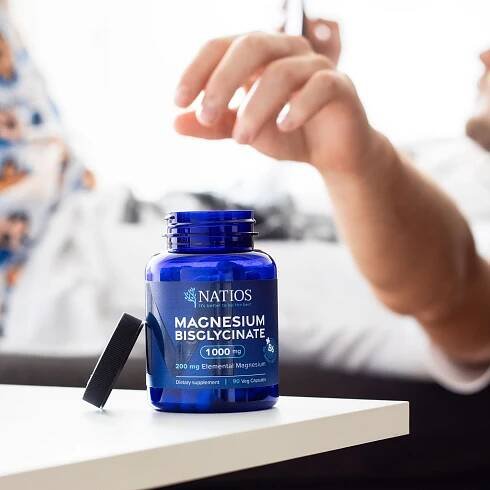 Natios Magnesium Bisglycinate 1000 mg + B6 90 kapslí
