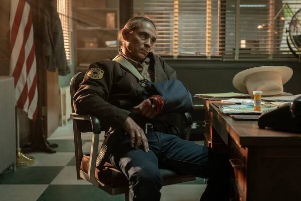 Zahn McClarnon as Joe Leaphorn - Dark Winds _ Season 2, Episode 5 - Photo Credit: Michael Moriatis/AMC
