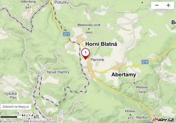 Pernink leží v Karlovarském kraji nedaleko Horní Blatné.