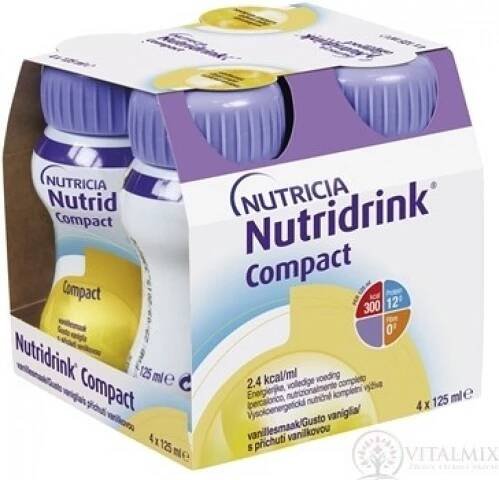 NUTRIDRINK COMPACT S PŘÍCHUTÍ VANILKOVOU POR SOL 4X125ML