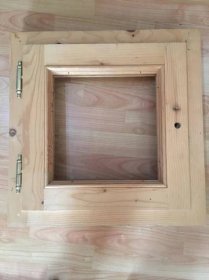 Okno dřevěné smrk jednoduché, 50x50, levé