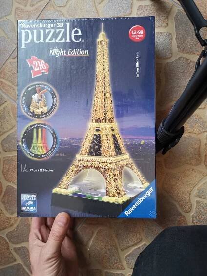 Ravensburger 3D Puzzle Night svítící Eiffelovka 216 dílů svítící - Hračky