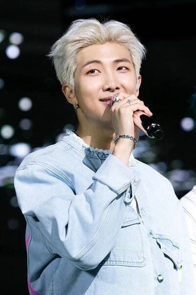 BTS RM Cute Mic Wallpaper