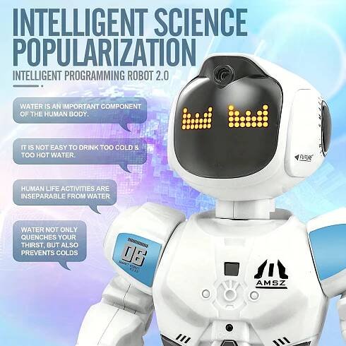large emo rc robot toys for kids 5 7   sensing programmable interactive remote control robots for   with led   for boys 4 9 years old birthday gifts Product details 8