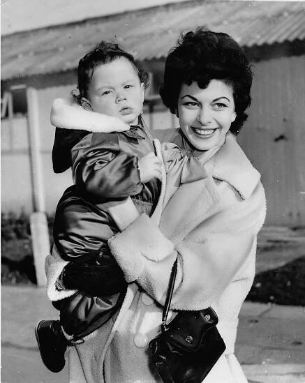 Joan Rice and her son