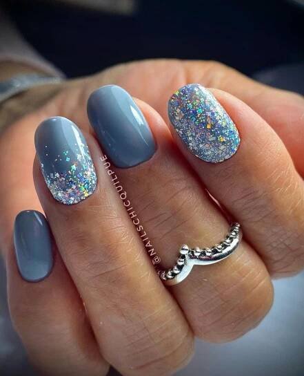 Pin by Yalda Katiraee on Nailart Ideas | Stylish nails, Blue and silver nails, Nails