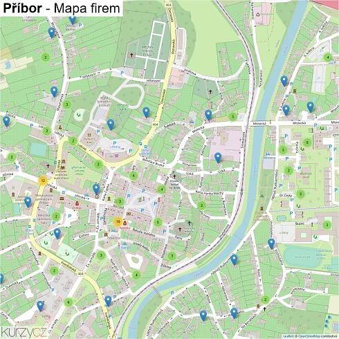 Příbor - mapy | Kurzy.cz