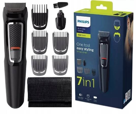 HOLICÍ STROJEK PHILIPS 6V1 VLASY VOUSY NOS UŠI ZASTŘIHOVAČ