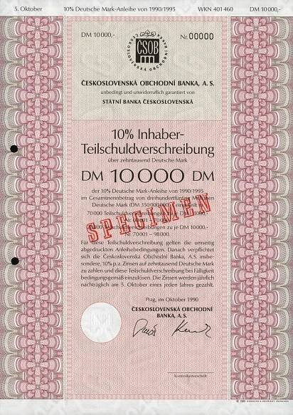 Československá obchodní banka a.s. (Státní banka československá)