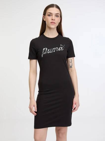 Puma - Černé dámské šaty Puma ESS+ Blossom Graphic Dress | ZOOT.cz