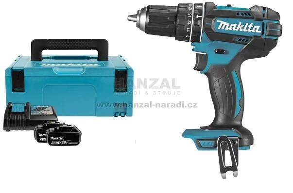 Aku vrtačka příklepová Makita DHP482RTJ, Li-ion 18V/5,0 Ah : Makita-eshop.cz