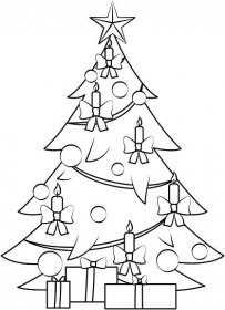 Šablona vánočního stromku | Vystřihovánky pro děti k vytisknutí zdarma