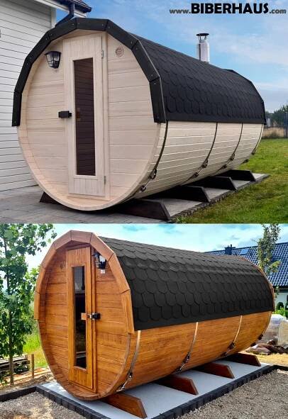 Zahradní SAUNA 400 cm + DÁREK SUD 500 l + příslušenství = cena Materiál provedení smrkové dřevo