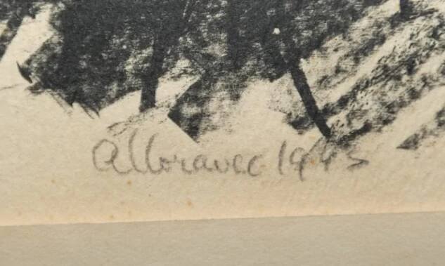Grafika signováno Alois Moravec 1943