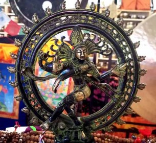 SHIVA NATARAJ, Statue best to display at healing centre, office, home and private land, perfect quality Statue,Black and Green Color, Best quality, - Large Size (14*9.8*34.7 cm, 5.5*3.7*16.6 inch)