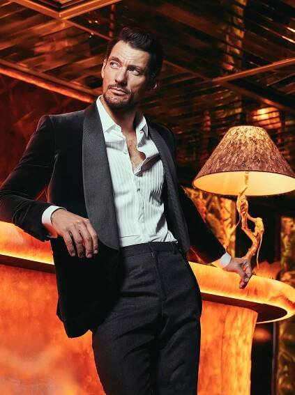 Charming David Gandy In A Thoughtful Stance Wallpaper