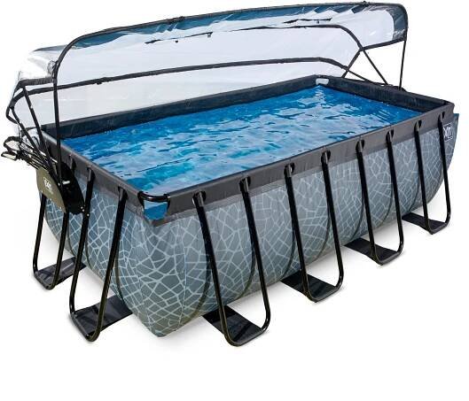 Exit Toys Stone pool 2 x 4 x 1,22 m šedý