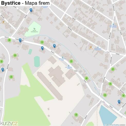 Bystřice - mapy | Kurzy.cz