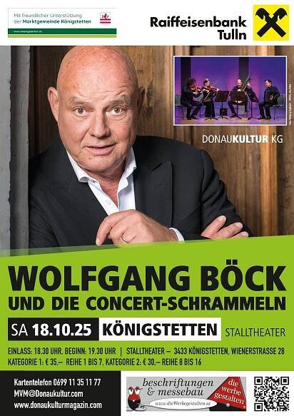 Wolfgang Böck und die Concert-Schrammeln – Sa. 18. Oktober 2025 – Donaukulturmagazin