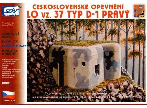 H0 - Československé opevnění LO vz. 37 D1 pravý - stavebnice