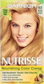 Garnier Nutrisse Nourishing Hair Color Creme, Blondes, 83 Medium Golden ...