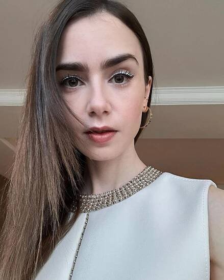 Lily Collins – Hair, Face, Skin, Lip, Chin, Hairstyle, Ey…