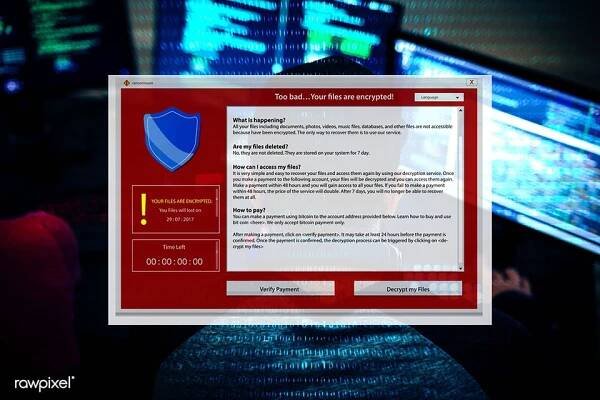 Ransomware File Encryption Message